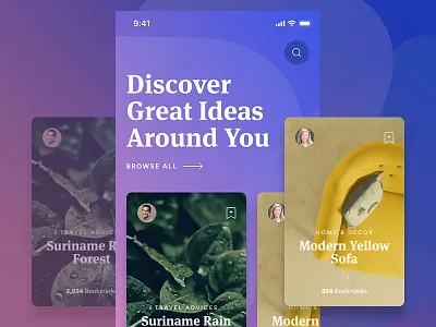 Great Ideas app community ideas ios iphone iphone x social ui user interface