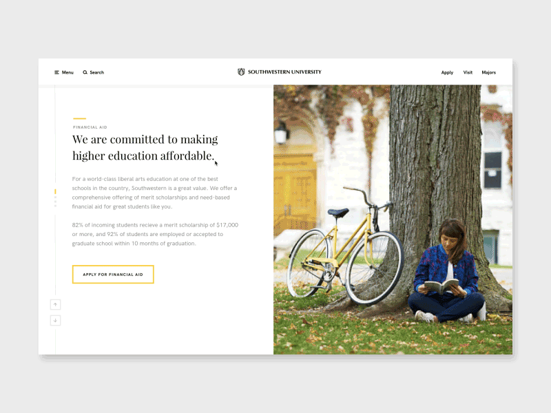 Southwestern University Search animation gif motion motion graphics principle principle for mac search ui university ux