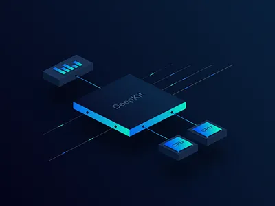 Teaser Illustration - DeepKit.ai dark deep icon illustration intelligence learning machine learning perspective teaser ui ux website