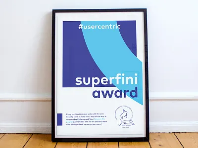Superfini Award certificate diploma