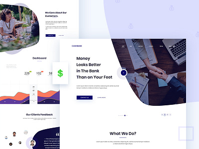 CASHBANK anup anupdeb bank creative design gradient header landing oogle typography ui ux