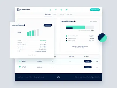 Router Interface Concept design ui user interface web