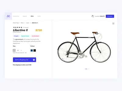 Bike ecommerce shot biking desktop ecommerce web