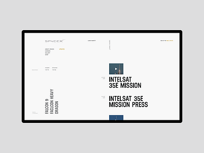 SpaceX clean clear desktop grid rockets spacex ui ux web