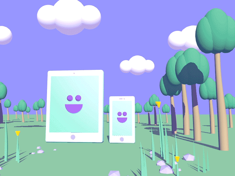 Text ur ma! 3d 3d animation animation c4d cinema 4d envy labs flowers mothers day phone rocks tablet trees