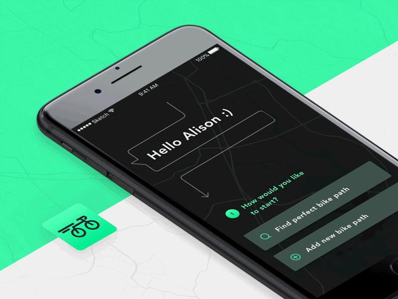 Bike App - new screens app bike cycle cycling design objectivity principle sketch ui ux