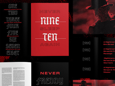 Nightmare on Elm Street Zine Sketches freddy freddy kruger nightmare on elm street type typography zine