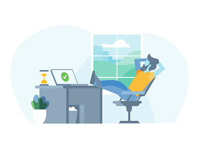 Complete abstract cool design flat illustration modern simple web