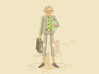 The Accountant accountant cartoon character design finance money vector