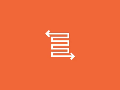 Turing Point arrow arrows branding logo orange point