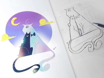 In love cat character characterdesign coloring drawing goodmorning inlove love pencil sketch sketchbook spovv
