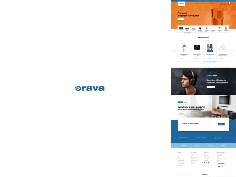 Orava - Redesign proposal e commerce e sho homepage magic move orava redesign webdesign