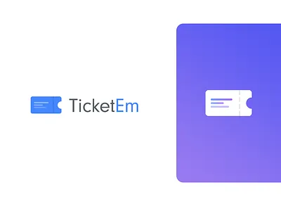 TicketEm Logo colorful design illustrator logo logo design