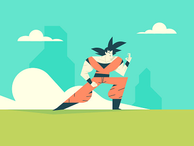 Happy Goku Day artwork character cute design graphic handmade illustration illustrator letter lettering minimal photography