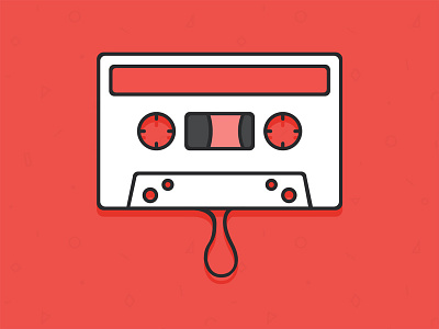 Visual Design for Player FM audio design illustration minimal no old playerfm results school tape technology visual