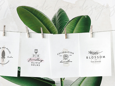 So Flowery Branding Kit+Watercolours brand branding clean elegant female feminine floral flowers logo logos modern premade