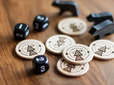 Wood Game Chips II chip game laser monoline nickel piece tree wood wooden