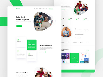 Agency Landing Page agency clean creative design trendy ui ux web