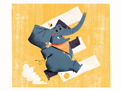 Elated elephant 36daysoftype abc abcs alligator alphabet anthropomorphic anthropomorphism crocodile kidlit lettering type