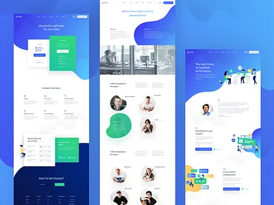 Zenbu - Subpages about us balkanbrothers illustration kpi landing page marketing pricing page social media ui ux web website