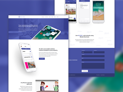Mobile Doorman - Home Redesign 960 grid ixd jared christman landing page marketing site mobile doorman ui ui design ux visual design