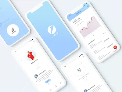 m - Banking app banking clean fin tech finance mobile mobile app simple zaba