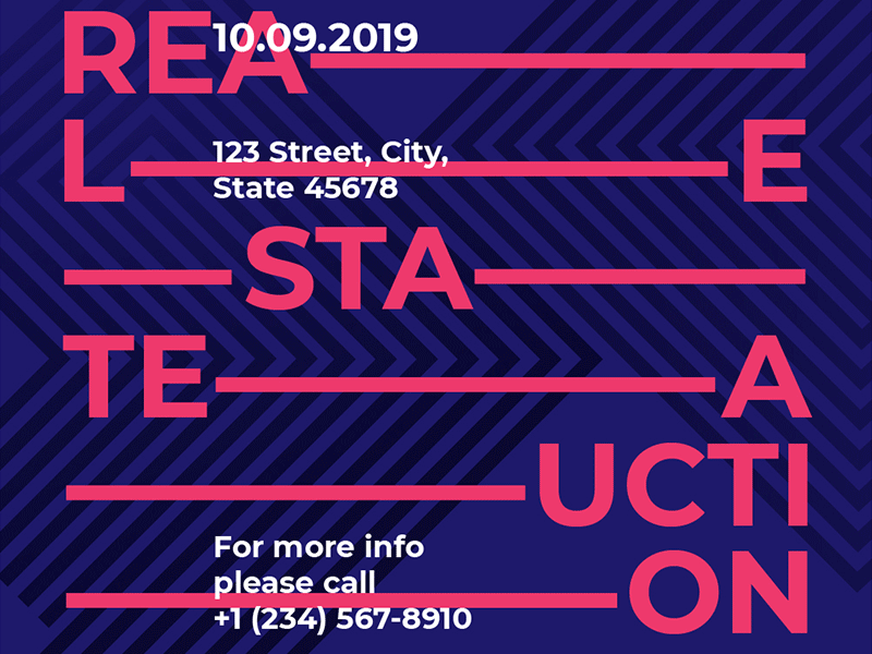 Real Estate Auction | Modern and Creative Templates Suite banner editable flyer poster print promo social media