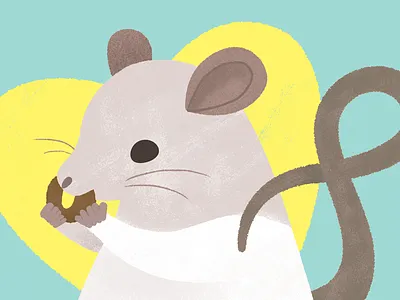 Norbie brush digital painting drawing illustration rat texture