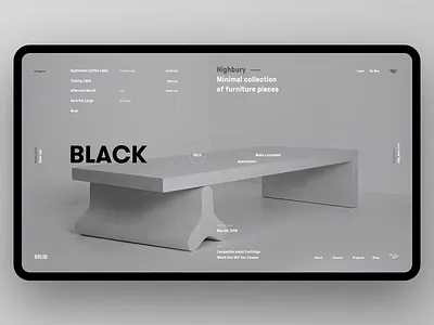 SOLID explore furniture minimal products slider solid web
