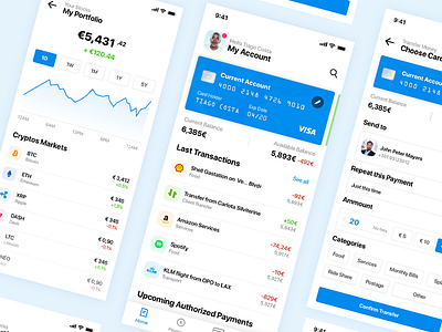 Home Banking Financial App app balance bank banking financial home money portfolio results transactions