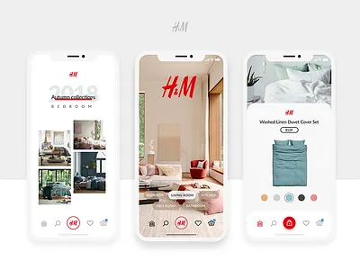 H&M Home App Concept app design ecommerce hm home interface ios iphonex product ui ux