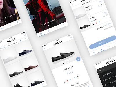 Prada App Redesign app design ecommerce mobile app design prada app redesign ui design