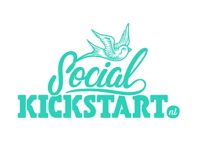 Logo design for Social Kickstart bijdevleet design handlettering illustration kickstart logo resuk script social