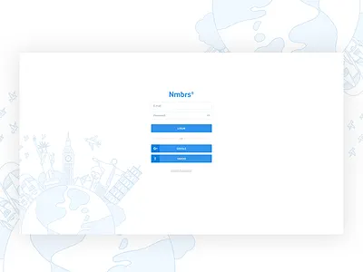 Login UI/UX Redesign application blue clean dashboard design login portal user experience user interface web web design white