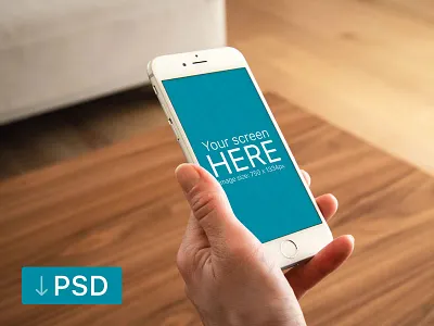 White iPhone Mockup in Woman’s Hand apple high resolution iphone mock up mockup photorealistic photoshop psd workspace