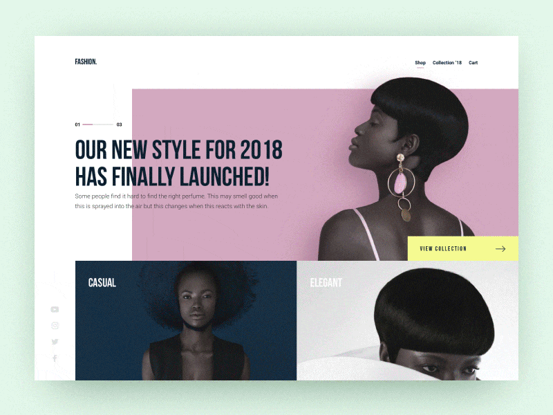 Fashion Experiment Animation animation app design flat minimal motion principle sketch ui ux web website