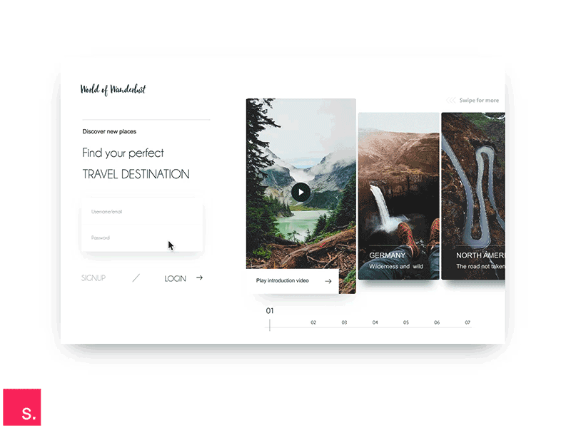 Travel Package Animation animation carousel gif invision invision studio login scroll signin studio travel