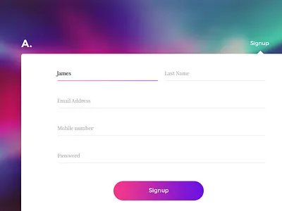 Sign Up Form #2 box design form html layout minimal sign up web white