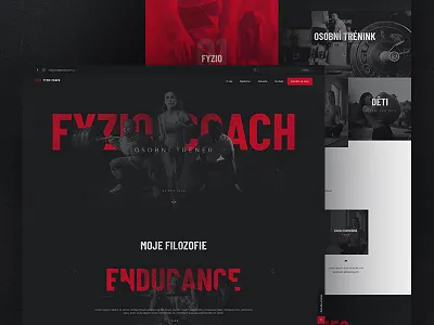 Fyzio Coach - Landing Page design gym magebit ui ux web
