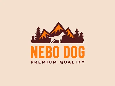 Nebo Dog Logo dog forest hunt mountain pine snow tree wood