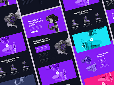 H1 Product Page Dark 3d dark flexion h1 kalman landing layout magyari page printing product