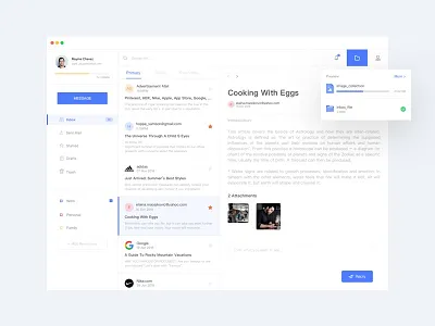 Inbox-03 app interface shop startup ui ux web