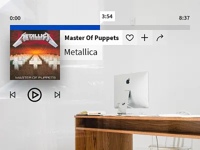 Minimalistic Music Player music player psd