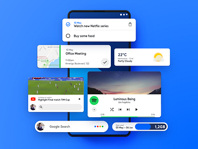 Smart Widgets app concept customization design smart ui ux widgets