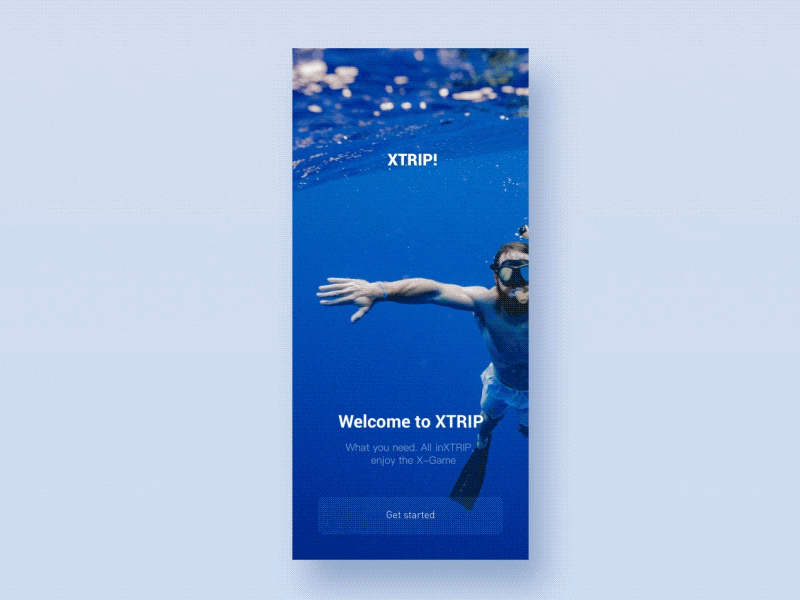 X-Game app animation 1 animation blue green surf x game