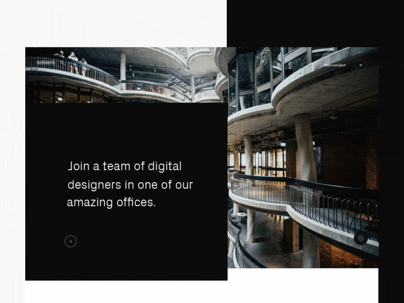 Talent page - motion study animation career clean header hero minimal motion team typography ux web website