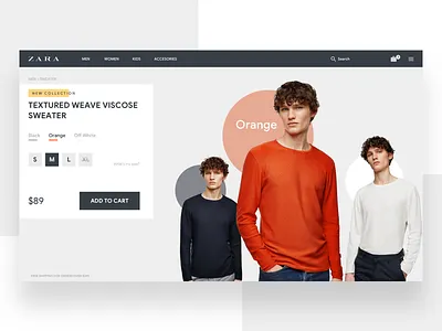 E-commerce product color add cart checkout dashboard hero landing model page product shop store