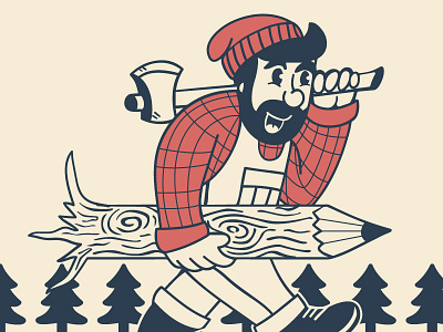 Paul Bunyan bunyan character design illustration minnesota paul retro vintage