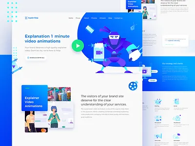 Explain Ninja redesign concept character design concept explainer explainer video fireart fireart studio ui ux video webdesign website