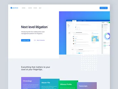 Everchron 4.0 Homepage app blue button header hero home teaser website